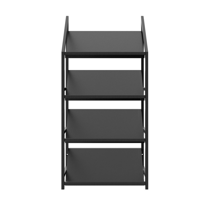 MetaloPro Bordeaux Raft Vinuri Suport Sticle Vin Metal Elegant Minimalist 28 Sticle 125x60x30 cm Negru