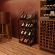 MetaloPro Bordeaux Raft Vinuri Suport Sticle Vin Metal Elegant Minimalist 28 Sticle 125x60x30 cm Negru