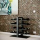 MetaloPro Corse Raft Vinuri 40 Sticle 80x80x30 cm Design Industrial Elegant Metal Negru