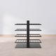 MetaloPro Corse Raft Vinuri 40 Sticle 80x80x30 cm Design Industrial Elegant Metal Negru