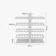 MetaloPro Corse Raft Vinuri 40 Sticle 80x80x30 cm Design Industrial Elegant Metal Negru