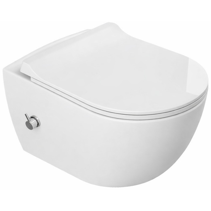 Vas WC suspendat Ceralux LavellaNEO, functie bideu, capac softclose
