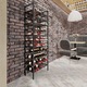 MetaloPro Jerez Rastel Metalic pentru 77 Sticle de Vin, Suport Podea 170x60x30 cm, Depozitare Orizontala, Design Industrial Modern, Negru Mat