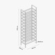 MetaloPro Jerez Rastel Metalic pentru 77 Sticle de Vin, Suport Podea 170x60x30 cm, Depozitare Orizontala, Design Industrial Modern, Negru Mat