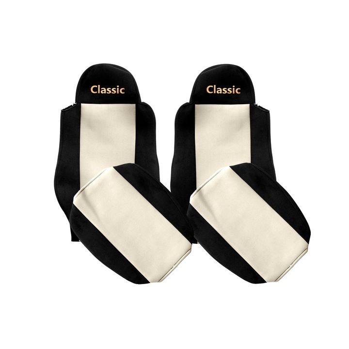 Camion Huse scaune, F-CORE, pentru MAN TGA 01.00-12.10, TGS TGM TGL 01.05-12.12, Cu centura sofer, Cu centura pasager, Sampanie