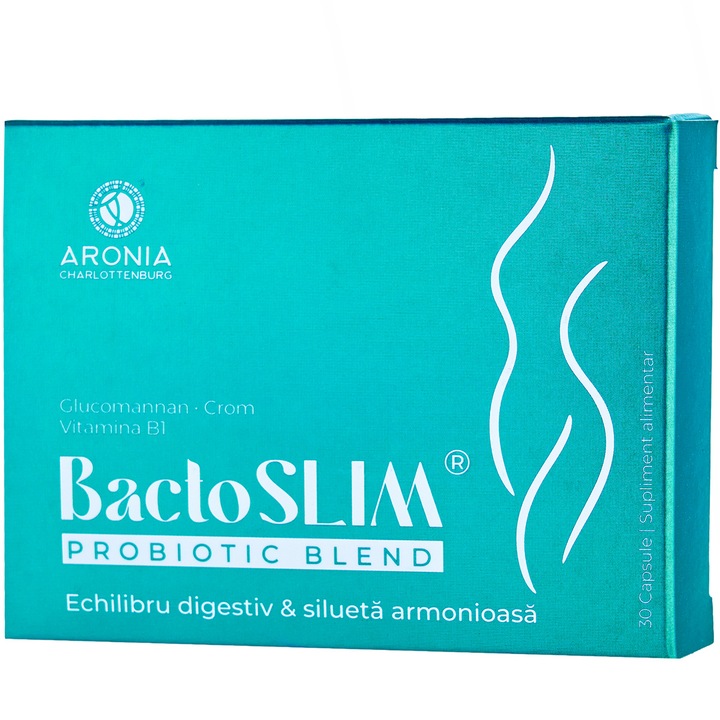 BactoSLIM® — formula premium pentru digestie echilibrata si controlul apetitului, cu probiotice, prebiotice, plante si nutrienti esentiali