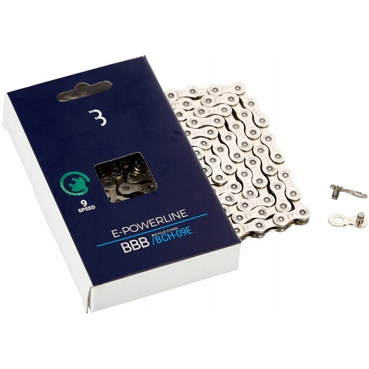 Lant bicicleta BBB BCH-09E E-PowerLine 136 zale, 9 viteze (6, 6 - 6, 8 mm) + SmartLink E-bike