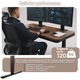 Електрическо бюро QOVA, Регулируемо, Чекмедже за съхранение, USB-A и USB-C портове за зареждане, Регулируема височина между 72-117 см, Безшумен мотор, Поддръжка до 120 кг, Контрол на паметта, Ергономично, Карбонов плот, Кафяв