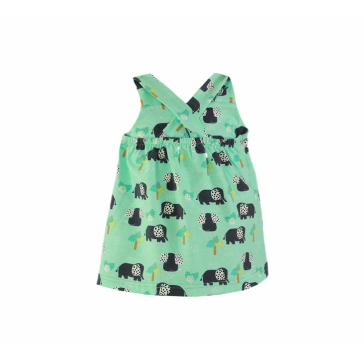 Costum de baie fete, Miranda, imprimeu elefanti, alb, 74-80 cm