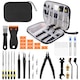 Kit de instrumente pentru imprimanta 3D, 34 accesorii, inclusiv raclete si pile, negru, set