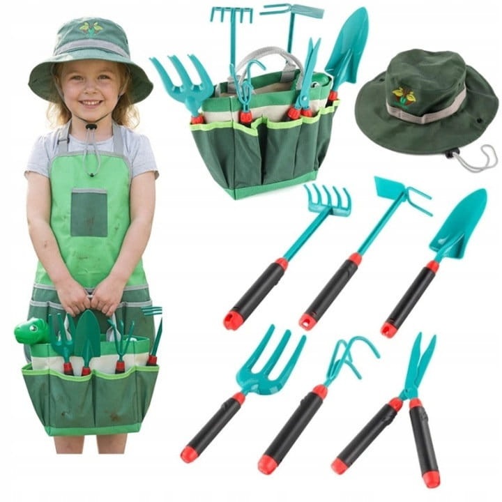 Set joaca gradinarit, Pegaz, mic gradinar, unelte sigure, multicolor, 3+