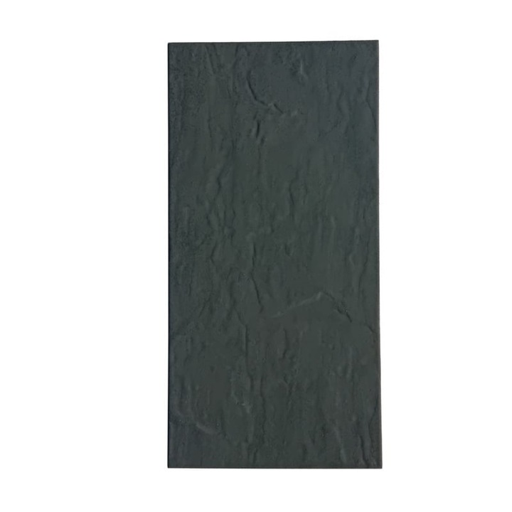 Faianta MoftX PIZZARA NEGRA, 20x40cm, set 15 placi, textură 3D, negru