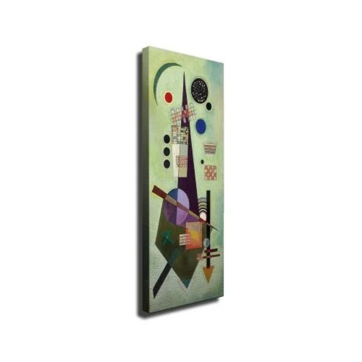 Tablou decorativ Re-Bloom, lemn/panza, multicolor, 30 x 80 cm