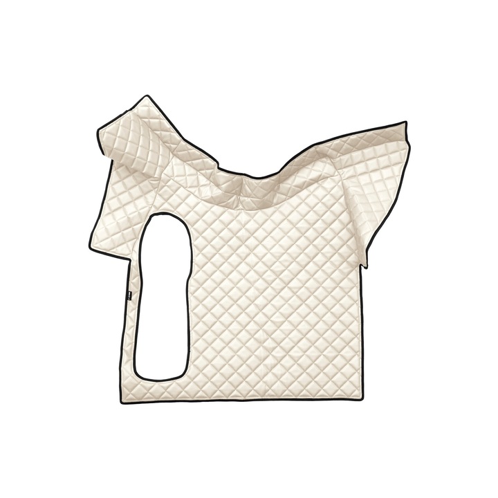 Covoraș central pentru tunel, F-CORE, ECO-PIELE Q, piele ecologică, manual, crem