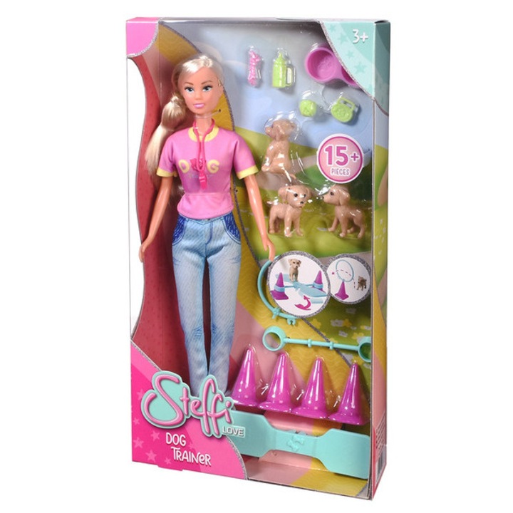 Papusa Steffi Love cu catelus, plastic, pentru 3 ani