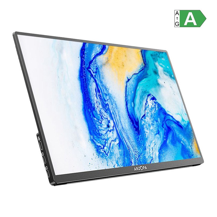 Monitor portabil Arzopa Z1RC 16,0", 2560x1600, negru, cu difuzor integrat, set complet