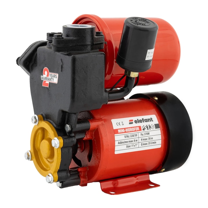 Ps130 Mini hidrofor ZEP ELF PS130 370W, 1.8 bari, debit 1.8m³/h, vas 1.2L ...