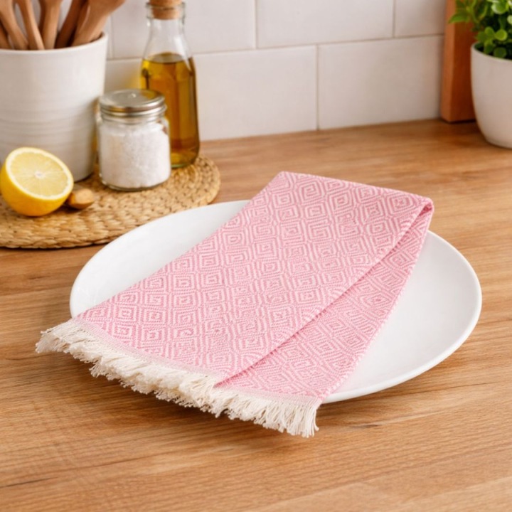 Prosop bucatarie, bumbac 100% peshtemal, 30x50 cm, Lenjerii Deosebite, Colored Roz