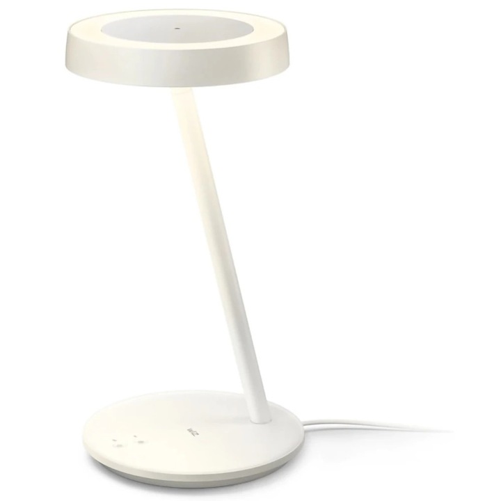 Lampa de birou LED WIZ 8720169072695, 10W, 600lm, Wi-Fi, lumina RGB, alb
