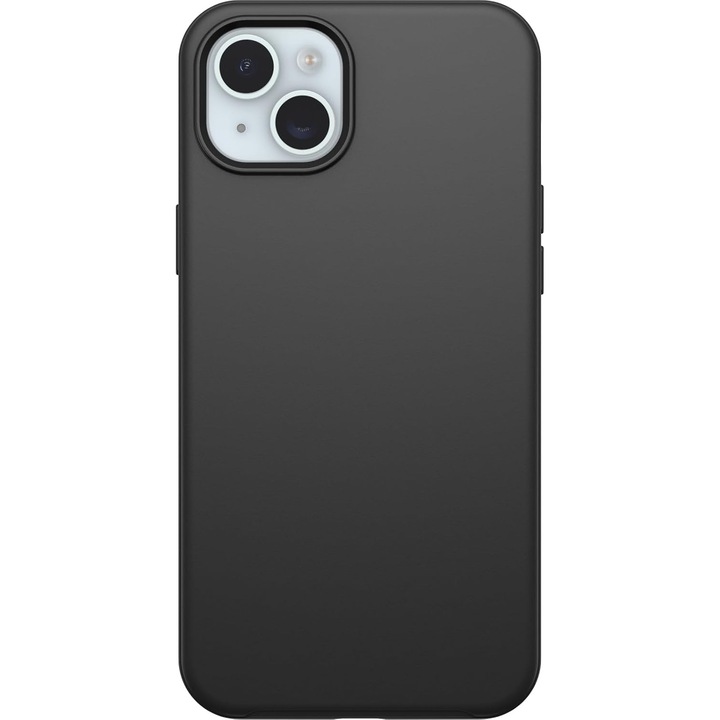 Husa OtterBox Symmetry Series pentru iPhone 15 Plus, negru, subtire, rezistenta la socuri