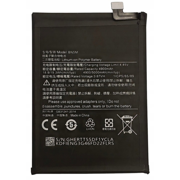Baterie telefon, BN5D, 5000mAh, pentru Xiaomi Redmi Note 11/11S/12S/M4 Pro 4G