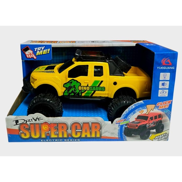 Masinuta Jeep Piccolino, galben, 3 ani, baterii