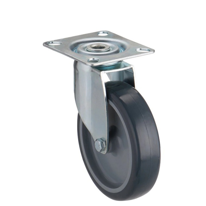 Ролка за апарати с подвижна плоча, 100 мм черна