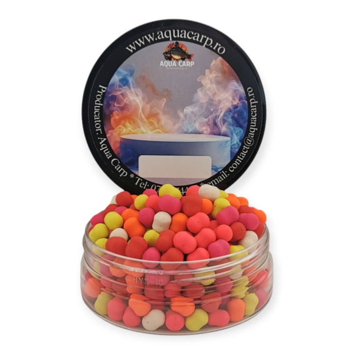Momeală carlig Aqua C Dumbells Wafters 6mm Fruit Sensation 30gr, echilibrată, aromă fructată, set