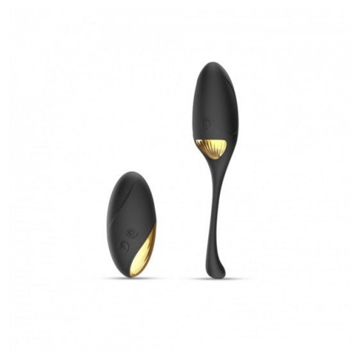 Вибратор 2 в 1 Secret Orgasm, Marc Dorcel, мек силикон, 10 режима на вибрация, водоустойчив, черен