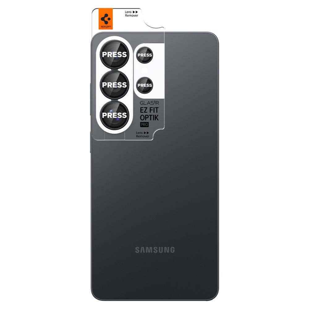 Folie Camera pentru Samsung Galaxy S26 Ultra (set 2) - Spigen Glas.tR Optik EZ Fit Pro HD - Black