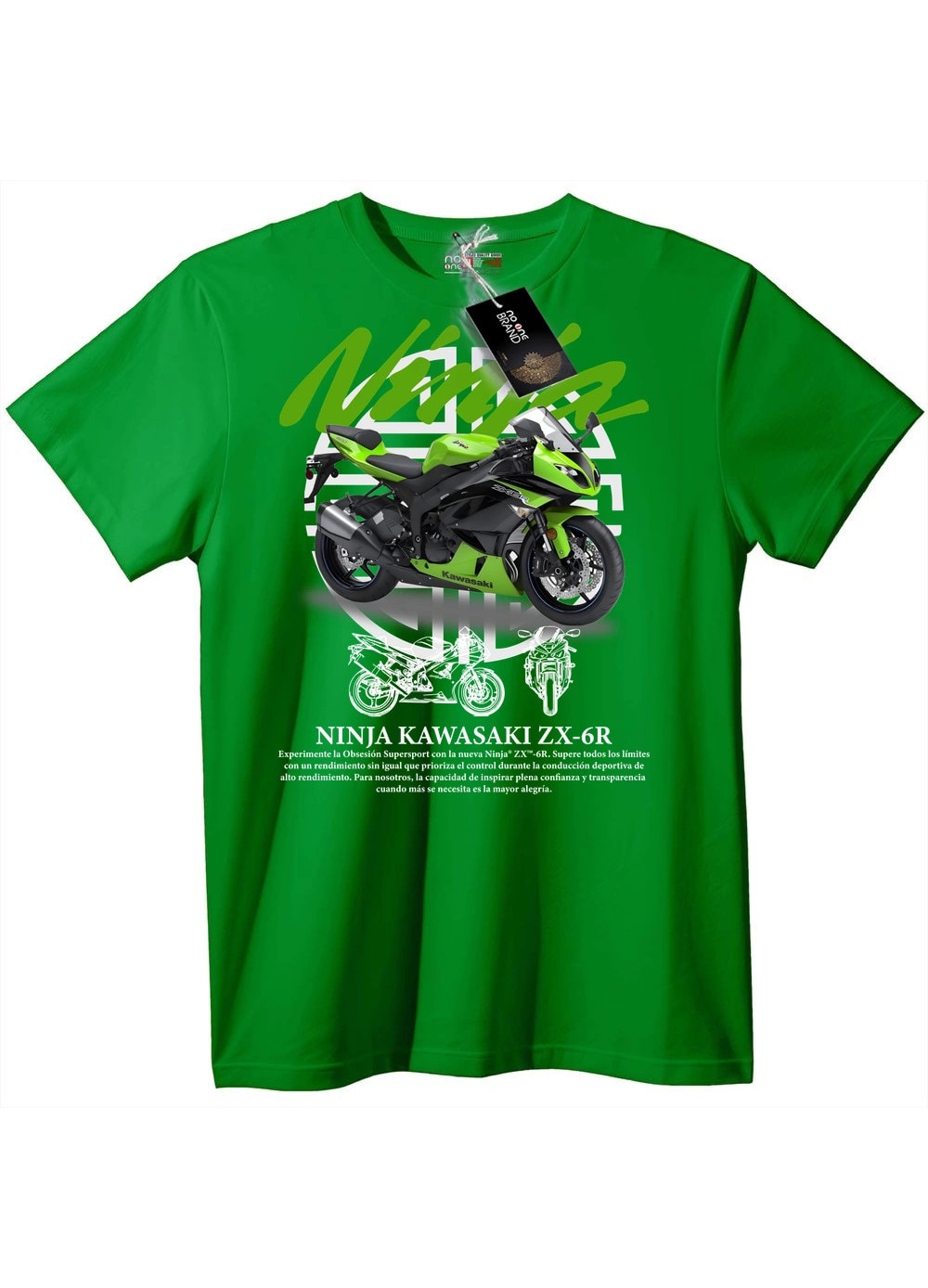 Tricou Kawasaki Ninja ZX-6R, Verde, 2XL - eMAG.ro