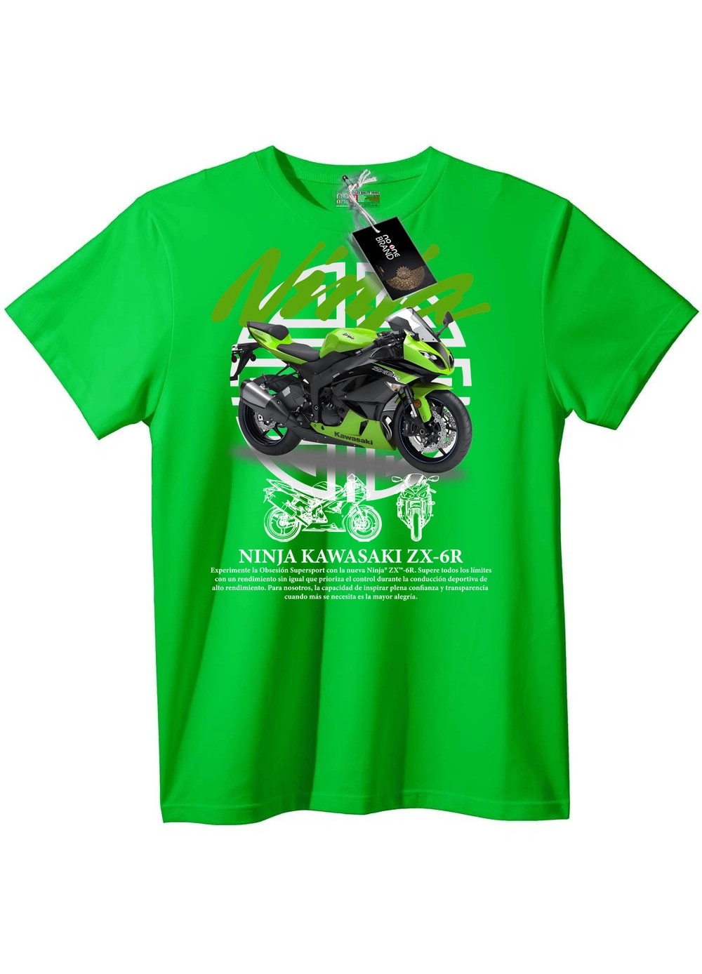 Tricou Kawasaki Ninja ZX-6R, Verde deschis, 6XL - eMAG.ro
