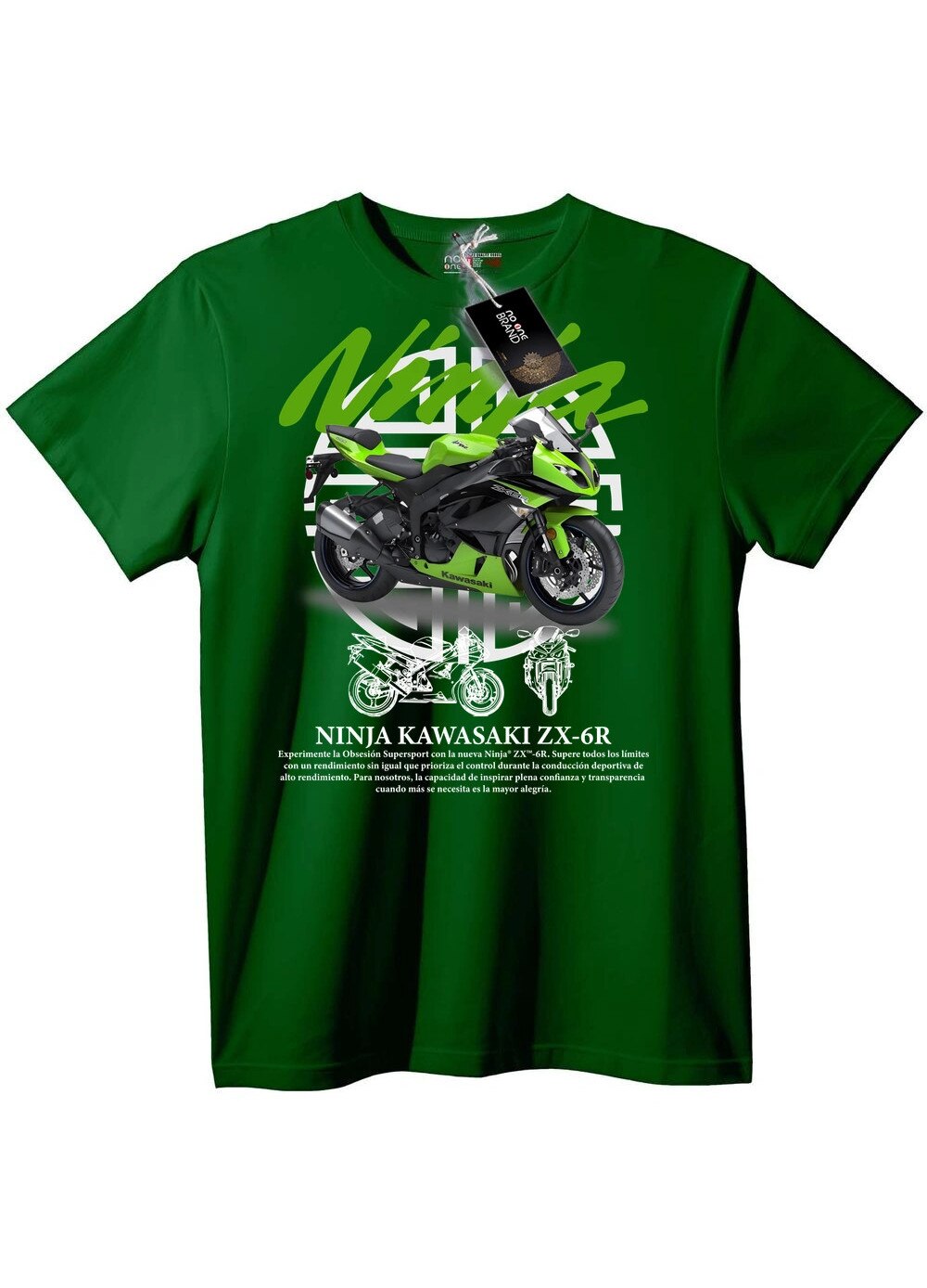 Tricou Kawasaki Ninja ZX-6R, Verde închis, XS - eMAG.ro