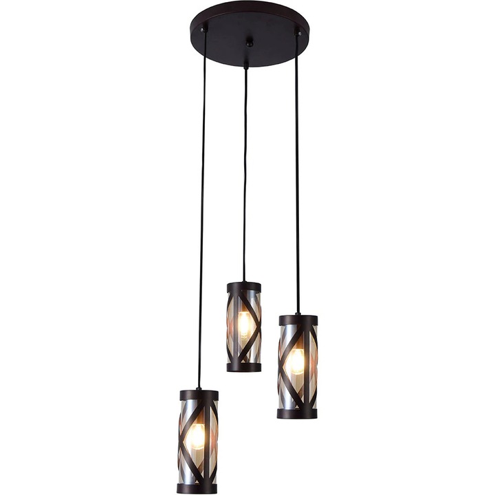 Пендел RABALUX Oberon 3, 40W, E14, Кафяв