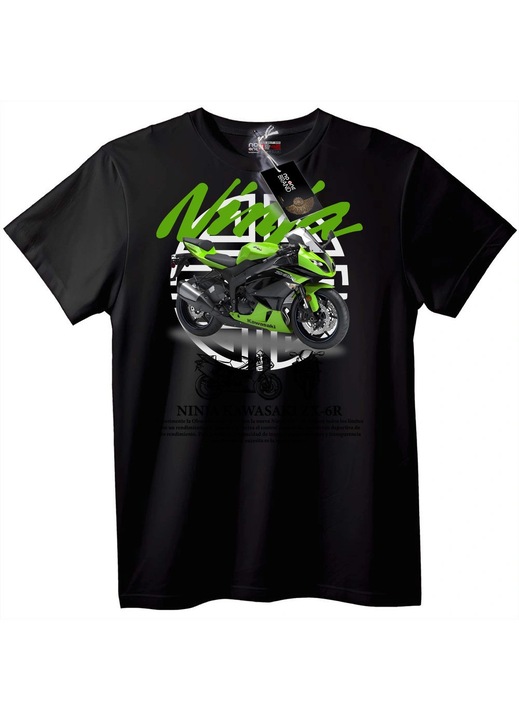 Tricou Ninja Kawasaki ZX-6R, Negru