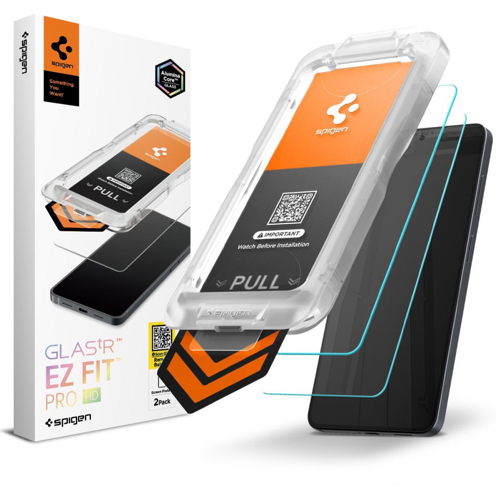 Folie pentru Samsung Galaxy S26 (set 2) - Spigen Glas.tR EZ FIT Pro HD - Clear