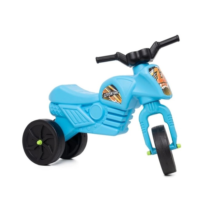 Tricicleta de echilibru pentru copii, Burak Toys, fara pedale, design ergonomic de la 2 ani pana la 20 kg, dimensiune 60 x 45 x25 cm, Light Blue