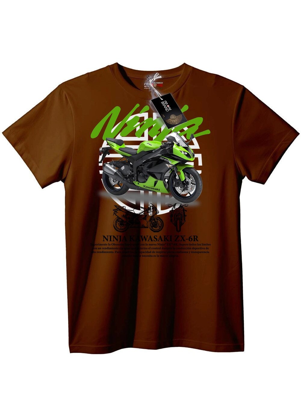 Tricou Ninja Kawasaki ZX-6R, Maro, 2XL - eMAG.ro