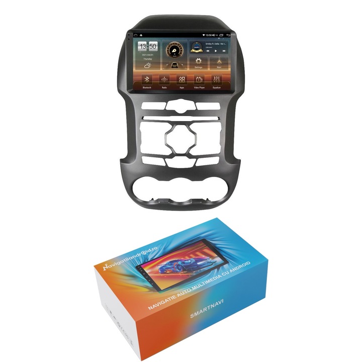 Navigatie SmartNavi cu Android Ford Ranger 2011 - 2015, 4GB RAM, Radio GPS Dual Zone, Display HD QLED 9", Carplay si Android Auto, Wi-Fi si slot SIM 4G, Bluetooth, MirrorLink, USB