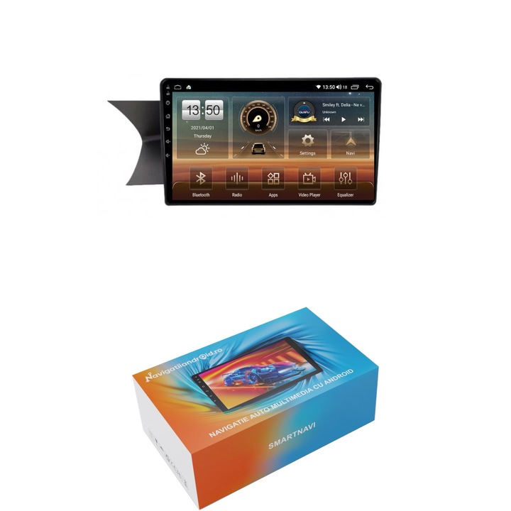 Navigatie SmartNavi cu Android Mercedes C-Class W204 2011 - 2014, 4GB RAM, Radio GPS Dual Zone, Display HD QLED 9", Carplay si Android Auto, Wi-Fi si slot SIM 4G, Bluetooth, MirrorLink, USB