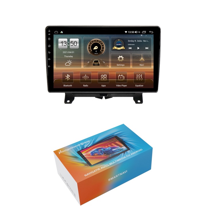 Navigatie SmartNavi cu Android Land Rover Range Rover Sport I 2005 - 2009, 4GB RAM, Radio GPS Dual Zone, Display HD QLED 9", Carplay si Android Auto, Wi-Fi si slot SIM 4G, Bluetooth, MirrorLink, USB