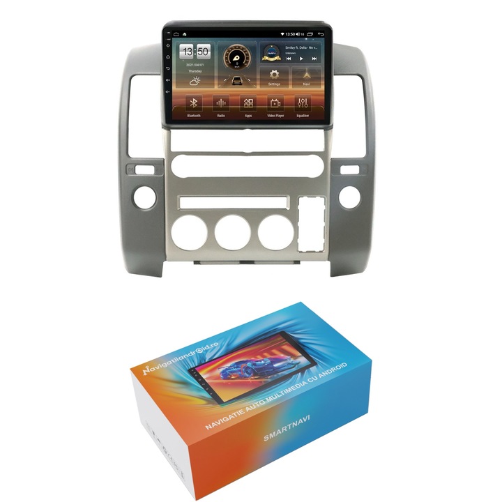 Navigatie SmartNavi cu Android Nissan Navara D40 2004 - 2014 cu navigatie originala, 4GB RAM, Radio GPS Dual Zone, Display HD QLED 9", Carplay si Android Auto, Wi-Fi si slot SIM 4G, Bluetooth, MirrorLink, USB