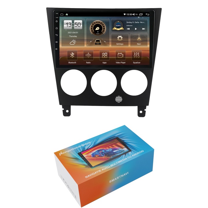 Navigatie SmartNavi cu Android Subaru Impreza / XV / WRX 2000 - 2007, 4GB RAM, Radio GPS Dual Zone, Display HD QLED 9", Carplay si Android Auto, Wi-Fi si slot SIM 4G, Bluetooth, MirrorLink, USB