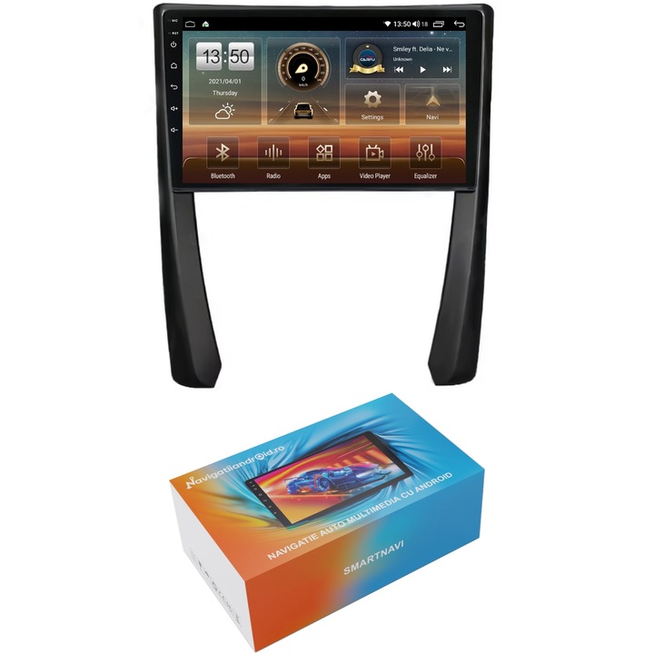 Navigatie SmartNavi cu Android Porsche Boxster 2009 - 2013, 4GB RAM, Radio GPS Dual Zone, Display HD QLED 9", Carplay si Android Auto, Wi-Fi si slot SIM 4G, Bluetooth, MirrorLink, USB