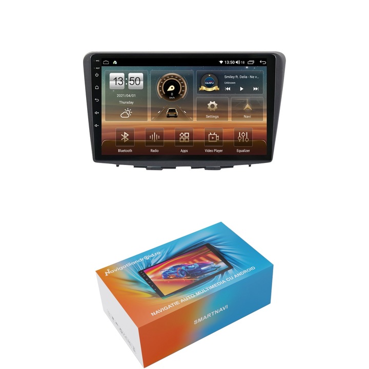 Navigatie SmartNavi cu Android Suzuki Baleno dupa 2016, 4GB RAM, Radio GPS Dual Zone, Display HD QLED 9", Carplay si Android Auto, Wi-Fi si slot SIM 4G, Bluetooth, MirrorLink, USB