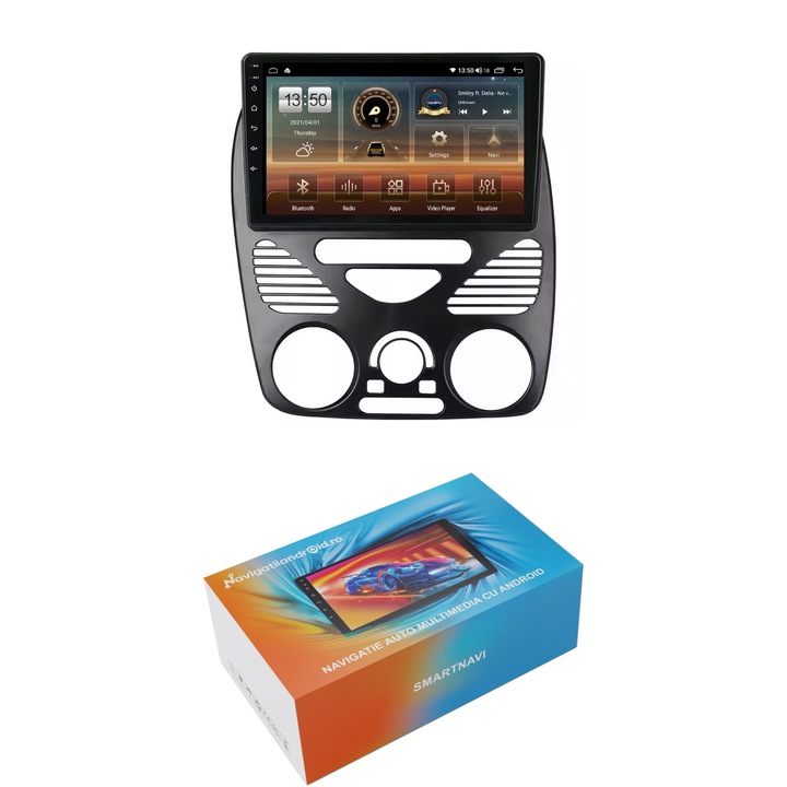 Navigatie SmartNavi cu Android Fiat Albea 2002 - 2009, 4GB RAM, Radio GPS Dual Zone, Display HD QLED 9", Carplay si Android Auto, Wi-Fi si slot SIM 4G, Bluetooth, MirrorLink, USB