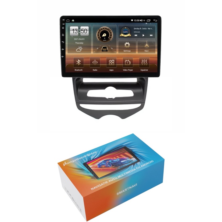 Navigatie SmartNavi cu Android Hyundai ix20 2010 - 2019, clima manuala, 4GB RAM, Radio GPS Dual Zone, Display HD QLED 9", Carplay si Android Auto, Wi-Fi si slot SIM 4G, Bluetooth, MirrorLink, USB