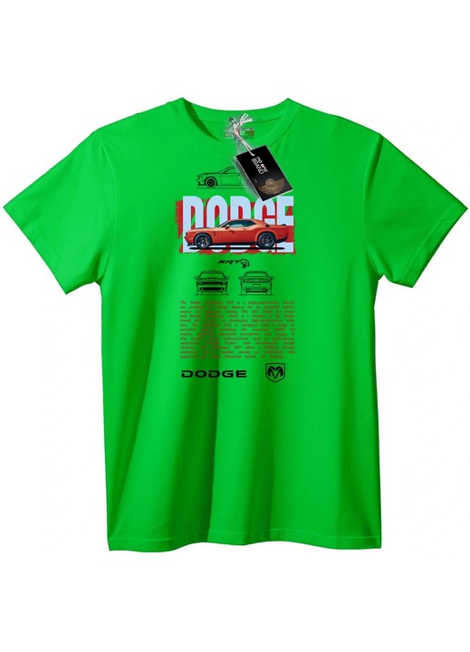 Tricou Dodge Challenger SRT, Verde deschis, 5XL