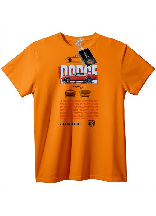 Tricou Dodge Challenger SRT, Portocaliu, L