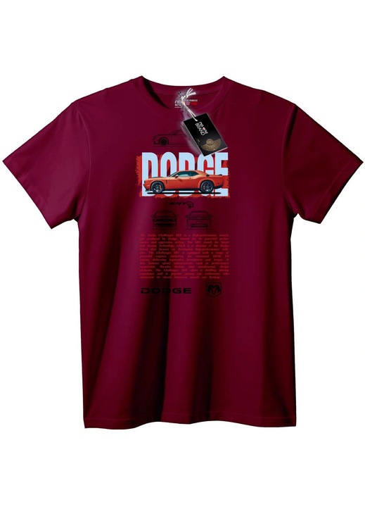 Tricou Dodge Challenger SRT, Bordeaux, XL